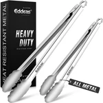 Grill Tongs, Heat Resistant 600 Degrees & 12+17 Inch, All Metal 2PCS. Fixed Price $29.99.