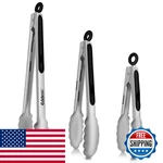 Eddeas Tongs For Cooking - Heat Resistant 600 Degrees Stainless Steel Kitchen. Fixed Price $18.66.