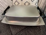 Vintage 17" Lektro Maid Electric Skillet Griddle #13669 Warm Tray Board & Lid. Fixed Price $130.00.