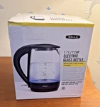 Bella 1.7 Liter Glass Electric Kettle Boil Cups Of Water 6-7 Min. New. Fixed Price $20.00.