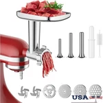 Kitchenaid Meat Grinder Attachment Durable Metal Easy Clean Sausage Making Set. Fixed Price $75.97.
