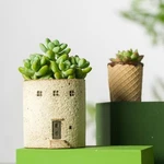 2.3*3.4 Inch Creative Ceramic Vintage Castle Succulent Planter Pot, Round House. Fixed Price $24.92.