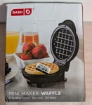Dash Mini Maker, Waffle, Non Stick, 4" Cooking Surface, 350 Watts. Fixed Price $17.99.
