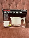Vintage Rival Hot Pot Express Model 4070 Adjustable Thermostat, 32 Ounces, New. Fixed Price $25.00.