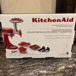 Kitchenaid Ksmmga Metal Food Grinder Attachment Open Box Complete. Fixed Price $62.00.