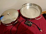Farberware Electric Stainless Steel Round Covered Skillet Fry Pan Dome Lid 344A. Fixed Price $69.99.