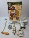 Lem #10 Manual Hand Crank Meat Grinder Open Box Complete Clamp-on. Fixed Price $49.99.