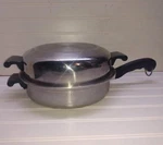 Colonial Ware By Saladmaster 11" Skillet T-304 Multi-ply Stainless Fry Pan & Lid. Fixed Price $159.99.
