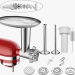 Stainless Steel Meat Grinder Attachment + Clean Brush For Kitchenaid Stand Mixer. Fixed Price $29.19.