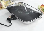 Electric Skillet Black Silver Glass Lid Non-stick Removable Temperature Control. Fixed Price $280.00.