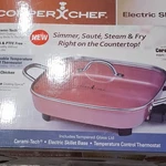 Copper Chef Electric Skillet 12" X Simmer Saute Steam & Fry Countertop Nib. Fixed Price $33.49.