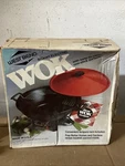 Vintage West Bend 6 Quart Electric Wok Model 79525X Red 1984 New Box Sealed. Fixed Price $89.99.
