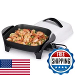 Presto 06620 11-INCH Electric Skillet,black/white. Fixed Price $70.21.