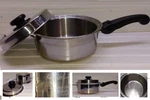 Saladmaster Saucepan Qt HS-316TI Surgical Titanium Mini Stock Pot & Lid. Fixed Price $447.99.