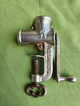 Ac Or Meat Grinder. Very Tiny. Made Of Chrome Plated Cast Iron.. Fixed Price $27.78.