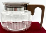 Vintage Proctor Silex 10-CUP Coffee Glass Carafe Pot With Brown Handle Lid. Fixed Price $9.99.