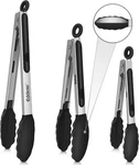 Kitchen Tongs With Silicone Tips, For Cooking Heat Resistant 600 Degrees. Fixed Price $26.23.