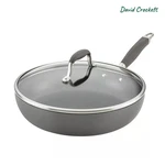 Anolon Advanced Home Hard-anodized Nonstick 12" Deep Skillet With Glass Lid. Fixed Price $62.99.