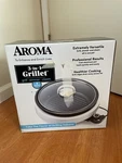 Aroma 3-QT. 3-IN-1 Grillet, Black. Fixed Price $65.00.