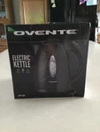 Ovente Electric Kettle Hot Water Heater 1.7 Liter Black Plastic KP72B New In Box. Fixed Price $24.99.