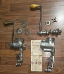 Universal No 71 Swing-a-part Food Chopper + Griswold Kwikut 50 Meat Grinders. Fixed Price $35.95.