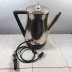 Vtg 8 Cup West Bend Flavo-matic Pink Aluminum Electric Coffee Pot Percolator 526. Fixed Price $27.99.