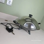 Circulon Electric Wok Skillethard Anodized Stainless Steel Non- Stick W/ Lid 16". Fixed Price $99.95.