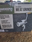 Gamekeeper Butchery #10 Manual Meat Grinder Silver W/ Plates, Clamp, Sausage Kit. Fixed Price $39.95.