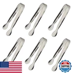 Sunenlyst 6PCS Mini Ice Tongs 4.25" Stainless Steel Small Serving Kitchen Utensi. Fixed Price $8.47.