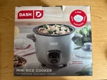Dash Mini Rice Cooker 2 Cups Graphite Removable Pot & Glass Lid. Fixed Price $14.99.