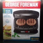 George Foreman GR10B 2-SERVING Classic Plate Electric Grill Black. Fixed Price $24.99.