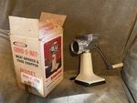 Vintage Rival Grind-o-mat Model 303 Manual Meat Grinder Food Chopper Usa W/ Box. Fixed Price $15.00.