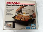 Rival Electric Skillet W/glass Cover 10.5" Square Black Model 5102 Teflon. Fixed Price $29.99.