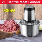 300W Food Processor 2-SPEED Chopper Electric Meat Grinder Stainless Steel. Fixed Price $23.99.