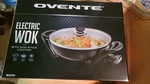 Electric Wok Ovente 13 Inch Diameter Nonstick Aluminum Body Healthy Eating Veg. Fixed Price $34.99.