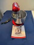 Dash DCSM250 Electric Mixer 6-SPEED With 3QT Stainless Steel Bowl Red. Fixed Price $25.00.