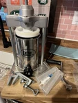 Lem Mighty Bite 5 Lb Stainless Steel Vertical Sausage Stuffer Maker Super Clean. Fixed Price $150.00.