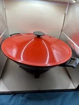 Westbend 6 Qt. Electric Wok Red #79525 Vintage Works Cord Manual Recipes Flaws. Fixed Price $35.00.
