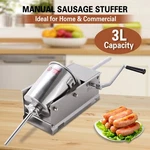 Hakka Horizontal 3L 7LBS Sausage Stuffer Stainless Steel Meat Maker Press Filler. Fixed Price $129.99.