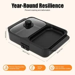 1200W Electric Mini 2-IN-1 Hot Pot Bbq Grill Kitchen Smokeless Shabu Cooking Pan. Fixed Price $31.81.