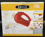 Bella Red 5 Speed Electric Hand Mixer Nib Attachments. Fixed Price $19.80.