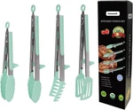 4 Pack Silicone Kitchen Cooking Tongs Set, Stainless Steel Nonstick Food Wi. Fixed Price $27.18.