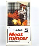 Alfa 5 Meat Mincer Grinder Double Tinned W/ Original Box Vintage. Fixed Price $35.00.