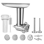 Stainless Steel Meat Grinder Attachment For Kitchenaid Mixer Dishwasher Safe. Fixed Price $29.49.