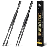 Hotec Kitchen Tweezers Tongs Stainless Steel Professional Chef 12 Inch, Black. Fixed Price $19.01.