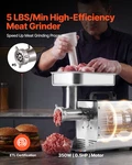 #5 Electric Meat Grinder 350W Stainless Steel Sausage Maker Etl 5LB/MIN. Fixed Price $343.99.