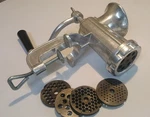 Manual Hand-crank Meat Grinder / 5 Blades Table Clamp. Fixed Price $18.00.