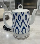 Bella Electric Kettle Ceramic Water Heater, 1.2 Liter, White Tile Pattern. Fixed Price $69.99.