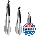 Eddeas Tongs For Cooking - Heat Resistant 600 Degrees Stainless Steel Kitchen. Fixed Price $17.48.