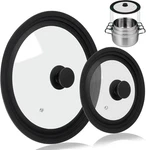 Universal Silicone Glass Pot Pack 7-12" Frying Pan Cover Skillet Lids Free. Fixed Price $34.99.